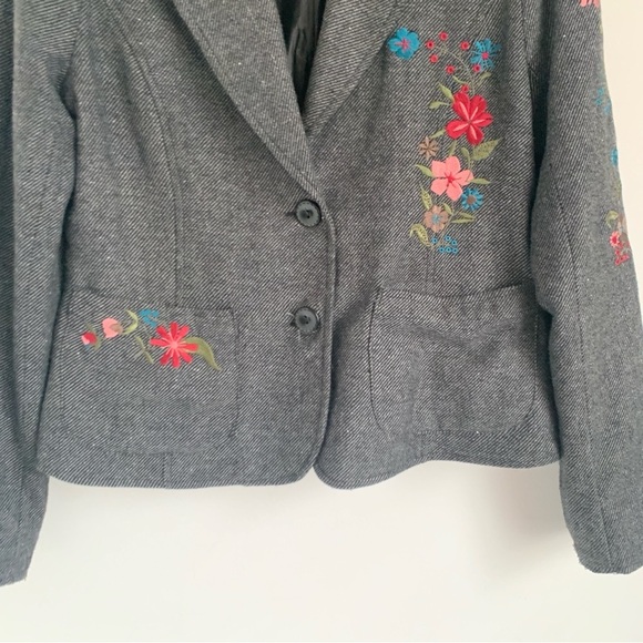 Vintage 90s Y2K Embroidered Blazer - Picture 12 of 13